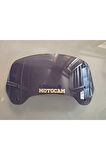 MOTOCAM Rüzgar Saptırıcı Deflektör Camı 2 Delikli 3.5cm 35x12cm Füme Renkli   (APARATSIZDIR)
