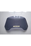 MOTOCAM Rüzgar Saptırıcı Deflektör Camı 2 Delikli 4cm 35x15cm Füme Renkli   (APARATSIZDIR)
