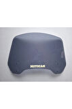 MOTOCAM Rüzgar Saptırıcı Deflektör Camı 2 Delikli 3.5cm 35x18cm Füme Renkli   (APARATSIZDIR)