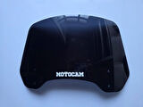MOTOCAM Rüzgar Saptırıcı Deflektör Camı 2 Delikli 4cm 35x18cm Siyah Renkli   (APARATSIZDIR)