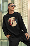 Deadpool x Venom Baskılı Unisex Oversize Tasarım Sweatshirt