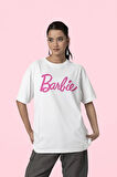 Barbie Baskılı Unisex Oversize Tişört