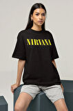 Nirvana Baskılı Unisex Oversize Müzik Grubu Tişört