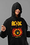 AC DC Highway To Hell Baskılı Unisex Oversize Rock Metal Hoodie