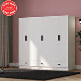 İnci 6 Kapak 3 Çekmeceli Gardırop %100 MDF