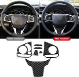 Honda Civic FC5 Karbon Fiber Direksiyon Düğmesi Kaplama 2016-2020