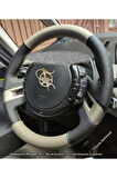 Citroen C4 Picasso 2007 Araca Özel Deri Direksiyon Kılıfı (noktalı Bej)
