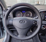 Hyundai Accent Era Araca Özel Direksiyon Kılıfı (Noktalı Düz Gri Dikişli)