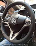 Honda Civic FD6 Araca Özel Direksiyon Kılıfı (Noktalı Nubuk)