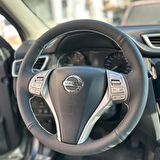 Nissan Qashqai Araca Özel Direksiyon Kılıfı (Noktalı Düz Krem Dikişli)