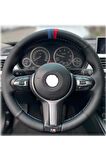 BMW F30 Noktalı Karbon 3MYüzüklü Mavi Kırmızı Dikişli (Simit Kısmına Dikilen Kılıf)