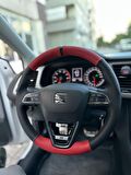 Seat Leon Style Araca Özel Direksiyon Kılıfı (Nokta Kırmızı Piona Black Yüzük)