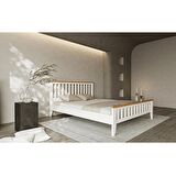 Perla Modern İnci Beyaz Çift Kişilik Karyola 160x200