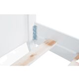 Perla Modern İnci Beyaz Tek Kişilik  Karyola 90x190