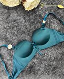 Natasha İthal Balensiz Push-up Lazer Kesim Önden Bağlamalı Rahat Sütyen -8388