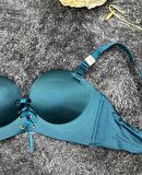 Natasha İthal Balensiz Push-up Lazer Kesim Önden Bağlamalı Rahat Sütyen -8388