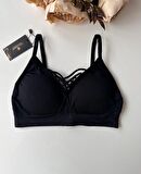 Günlük Kullanım Önü Bağlama Detaylı Padli Yumuşak Bralet