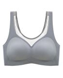 Isabel Tül Detaylı İthal Dikişsiz Balensiz İce-Silk Bralet-Spor Sütyeni -681
