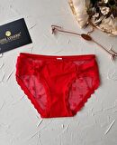 Arya Japon Style Arkası Tül Cut-Out Dantel Detaylı Cheeky Külot/Slip-2853