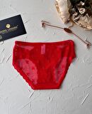 Arya Japon Style Arkası Tül Cut-Out Dantel Detaylı Cheeky Külot/Slip-2853