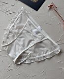 Lucia Japon Style Arkası Tül Saten Kurdele Detaylı Cheeky Külot/Slip-2858