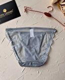 Lucia Japon Style Arkası Tül Saten Kurdele Detaylı Cheeky Külot/Slip-2858