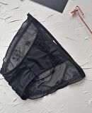 Lucia Japon Style Arkası Tül Saten Kurdele Detaylı Cheeky Külot/Slip-2858