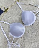 Le Jardin Valeria Biyeli Taşlı Mikro Push-up Arkası İp Detaylı Sütyen - 7007