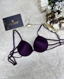 Le Jardin Valeria Biyeli Taşlı Mikro Push-up Arkası İp Detaylı Sütyen - 7007