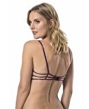 Le Jardin Valeria Biyeli Taşlı Mikro Push-up Arkası İp Detaylı Sütyen - 7007