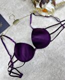 Le Jardin Valeria Biyeli Taşlı Mikro Push-up Arkası İp Detaylı Sütyen - 7007