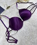 Le Jardin Valeria Biyeli Taşlı Mikro Push-up Arkası İp Detaylı Sütyen - 7007