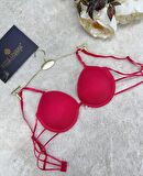 Le Jardin Valeria Biyeli Taşlı Mikro Push-up Arkası İp Detaylı Sütyen - 7007