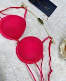 Le Jardin Valeria Biyeli Taşlı Mikro Push-up Arkası İp Detaylı Sütyen - 7007