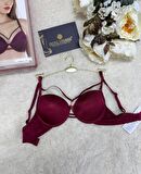 Le Jardin Monica Göğsü Şeritli Mikro Push-up Arkası İp Detaylı Sütyen - 7008