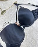 Le Jardin Monica Göğsü Şeritli Mikro Push-up Arkası İp Detaylı Sütyen - 7008