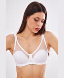 Le Jardin Linda Tül Detaylı Toparlayıcı İnce Soft Cup Sütyen (B-C CUP) -9200