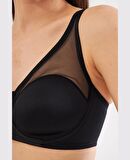 Le Jardin Linda Tül Detaylı Toparlayıcı İnce Soft Cup Sütyen (B-C CUP) -9200