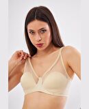 Le Jardin Linda Tül Detaylı Toparlayıcı İnce Soft Cup Sütyen (B-C CUP) -9200