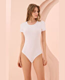 NBB U Yaka Kısa Kollu Alttan Çıtçıtlı Body/Atlet -2945