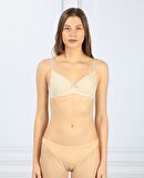 Nbb Mikro Kaplı Balenli Desteksiz Basic Sütyen (Ten, Siyah, Beyaz)- 3505