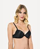 NBB Destekli Push-up Balenli V Yaka Kesim Cuplı Basic Sütyen- 3529
