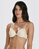 NBB Destekli Push-up Balenli V Yaka Kesim Cuplı Basic Sütyen- 3529