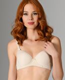 NBB Desteksiz Balenli V Yaka Kesim Cuplı Basic Klasik Kesim Sütyen- 3532