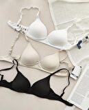 NBB Desteksiz Balensiz İnce Askılı Üçgen Sütyen/Bralet-3680