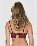 Dantelli Kaplı Balensiz Ayarlanabilir Askılı Üçgen Kesim Transparan Bralet (Lacivert, Ekru, Bordo)