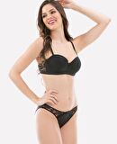 NBB Dantelli Desteksiz Balensiz Lotus Kesim Sütyen Takım -4645