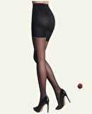 20 Den Pop-Up Korseli İnce Yarı Parlak Pamuk Ağlı Dikişsiz Külotlu Çorap -KOR-LIFT UP & SHAPE