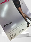 20 Den Pop-Up Korseli İnce Yarı Parlak Pamuk Ağlı Dikişsiz Külotlu Çorap -KOR-LIFT UP & SHAPE