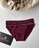 Kadın Dikişsiz Antibakteriyel Sportwear Fileli Slip/Bikini (Siyah, Bordo, Kahverengi, Lacivert)